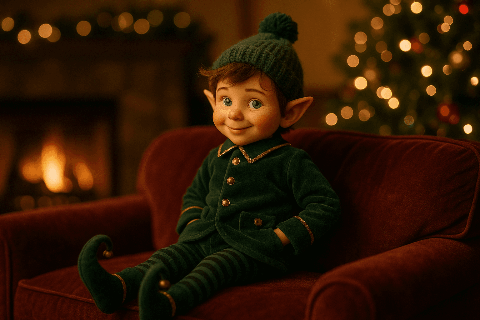 Pipo sur le canapé de l'atelier